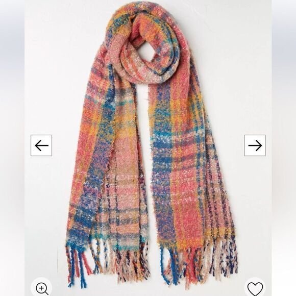 FATFACE Polly Check Scarf - Picture 2 of 8